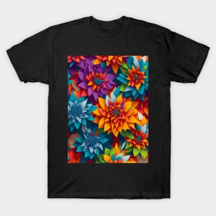 Vivid seamless flowers pattern v2 T-Shirt